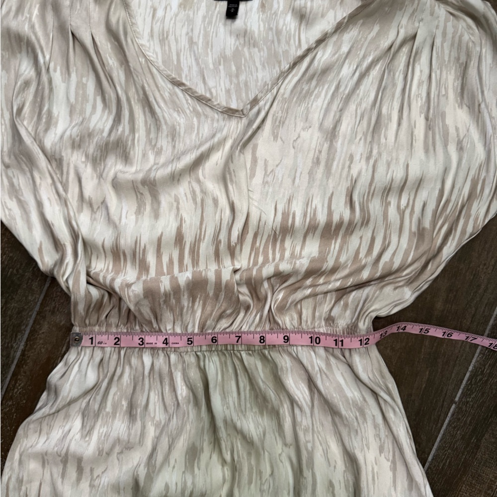Express Cream Patterned Dress - Picture 8 of 9